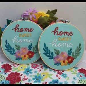 Pioneer Woman Embroidered Rings. 2pcs